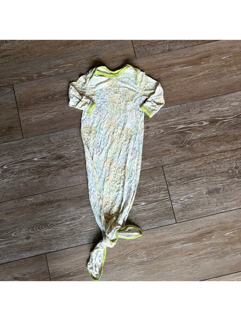 Little Sleepies Green Field Flowers Gown newborn